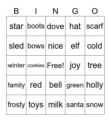 Winter Bingo! Bingo Card