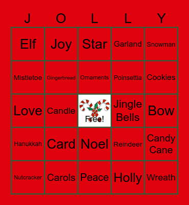 Holiday Bingo Card