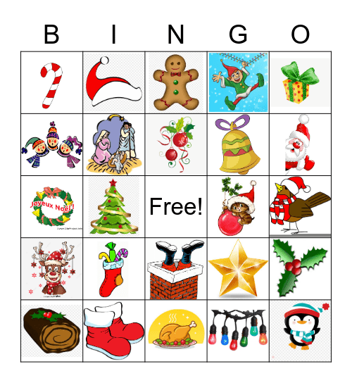 Bingo de Noël Bingo Card
