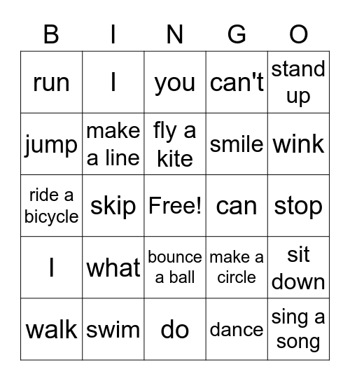 What Can You Do Bingo Card