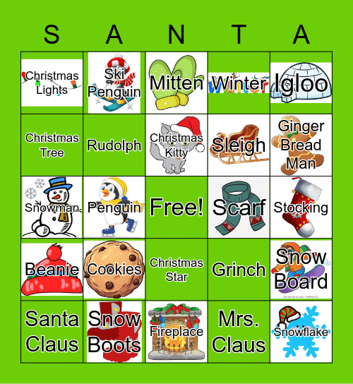 Winter Bingo Card