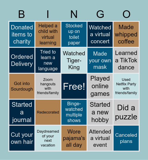 2020 Bingo! Bingo Card