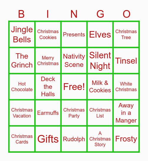 Accts Payable Christmas Bingo Card