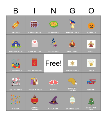 Holiday BINGO Card
