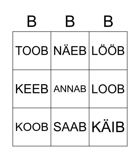 MIDA TEEB? Bingo Card