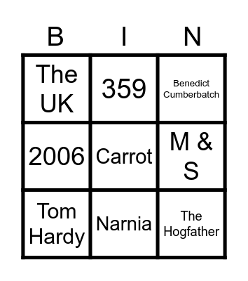 Christmas Bingo Card