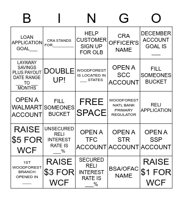 RIVERDALE BINGO BLITZ Bingo Card