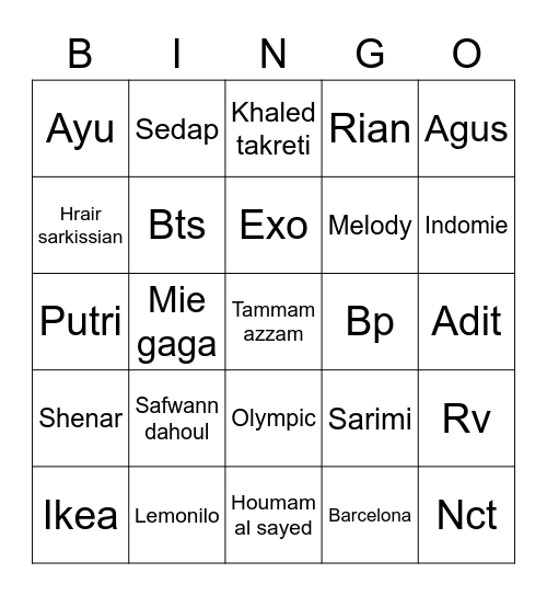 Bingo Card