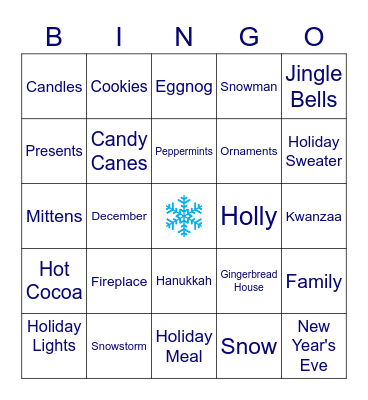 Holiday BINGO Card