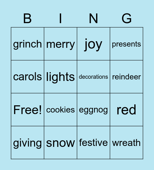 bingo card Bingo Card