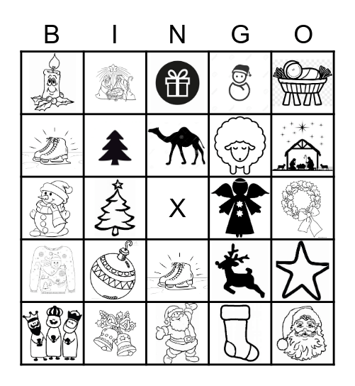 * KERSTBINGO * Bingo Card