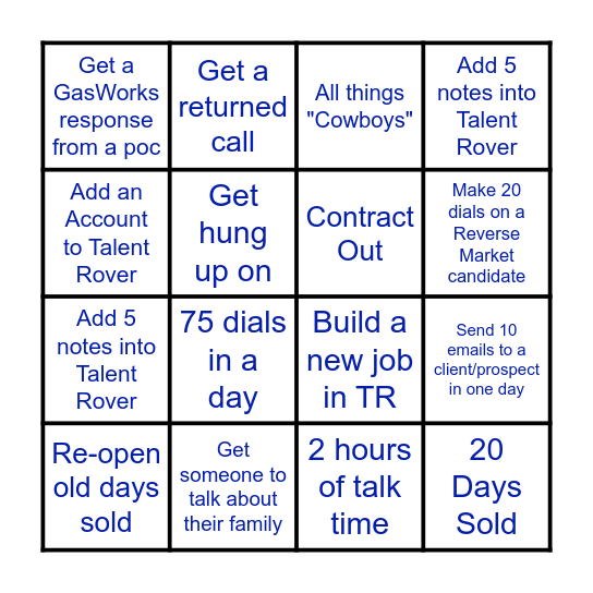 Client Sales Blackout Bingo Card