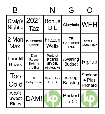 KP BINGO DECEMBER EDITION Bingo Card