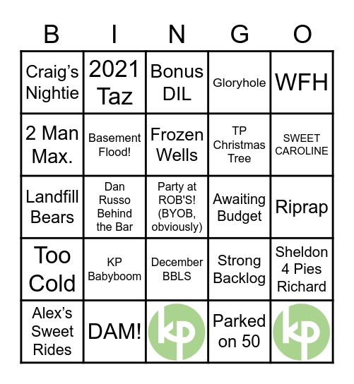 KP BINGO DECEMBER EDITION Bingo Card