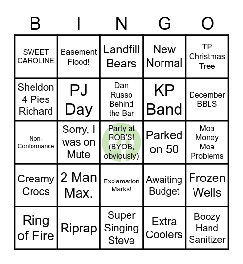 KP BINGO - 2020 HOLIDAY EDTION Bingo Card