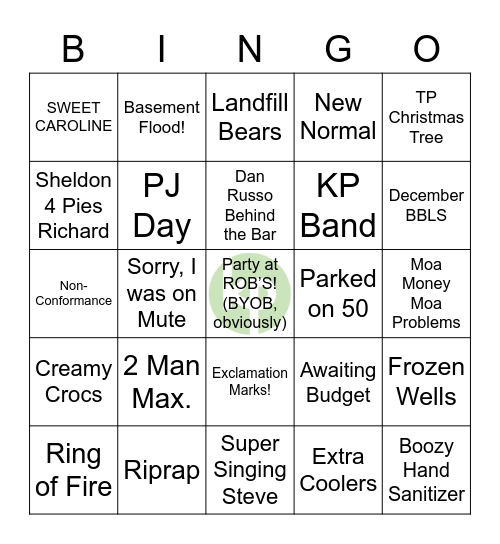 KP BINGO - 2020 HOLIDAY EDITION Bingo Card
