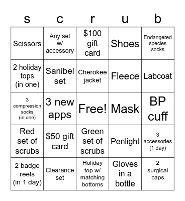 Christmas Bingo Card
