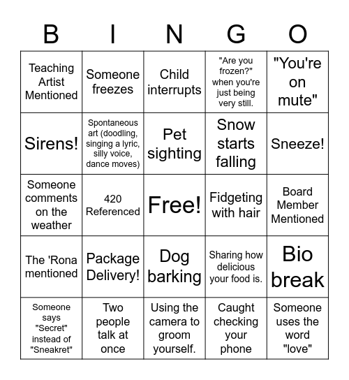 Think 360 Bingo Drinking! Bingo Card