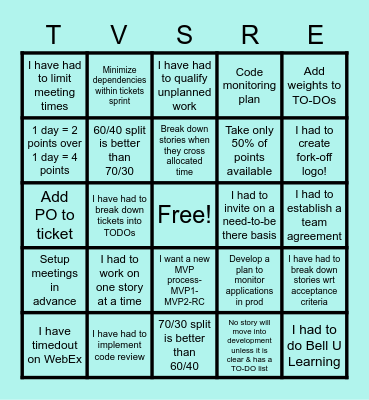 Y TV SRE? Bingo Card