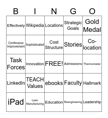 Teach Summit Bingo Card
