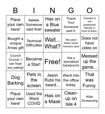Innovative Christmas Bingo Card