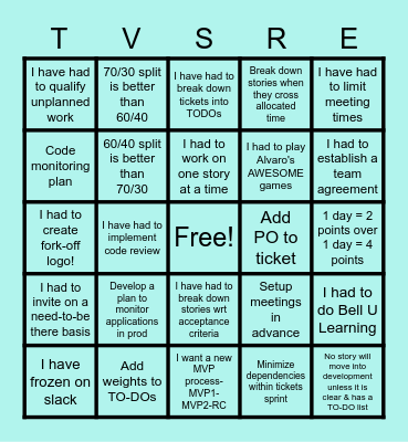 Y TV SRE? Bingo Card
