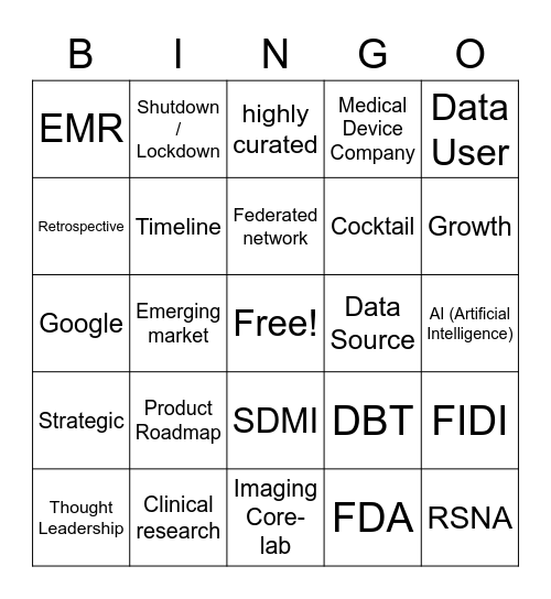 OMN Buzzword Bingo Card