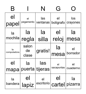 Objetos en la clase Bingo Card