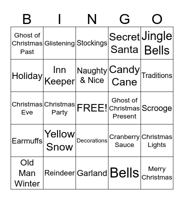 Christmas Bingo Card