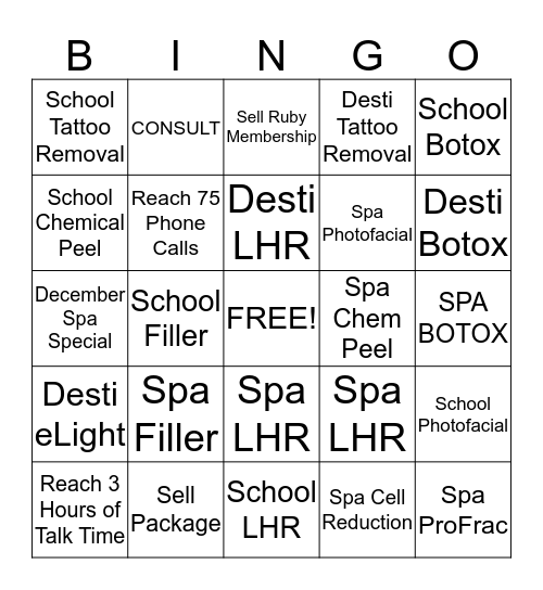 Client Services Bingo  Bingo Card