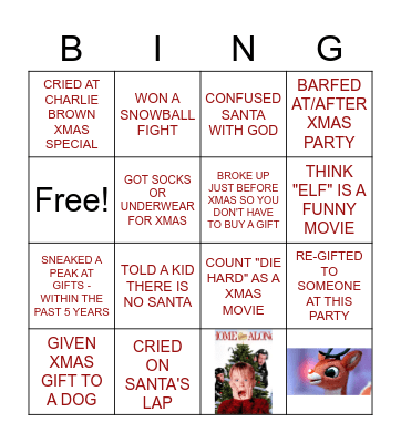 Xmas Bing Bingo Card