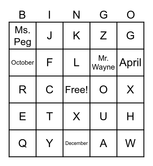 Happy Holiday CLIPPERS!!! Bingo Card