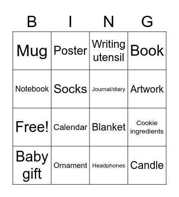 Stealthy Elves Bingo Card