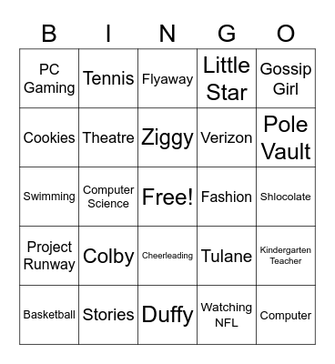 Chanukah Bingo Card