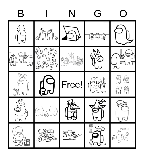 Bingo Among us 1 Bingo Card