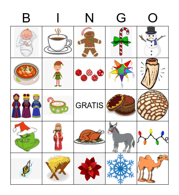 Navidad Bingo Card