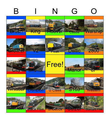 North Yorkshire Moors Railway Bingo Card