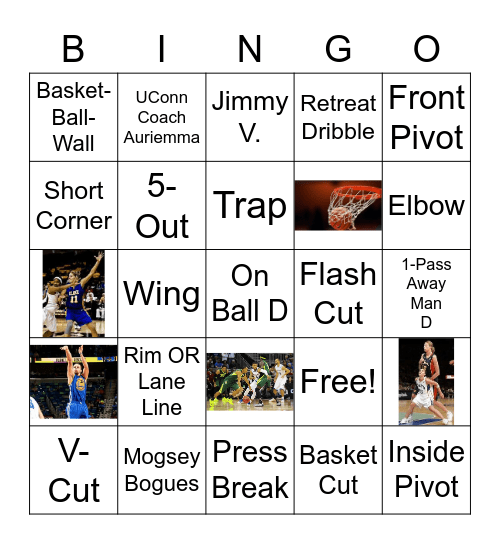 Basketball Bingo Card