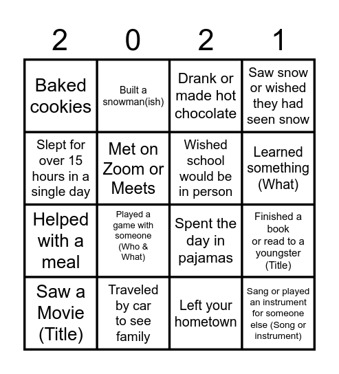 Find Someone Who Bingo Card