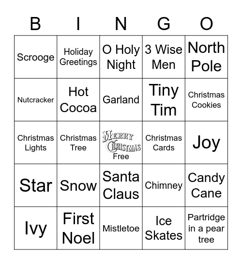 Merry Christmas! Bingo Card