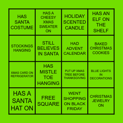 Bank of Colorado Christmas Bingo Scavenger Hunt Bingo Card