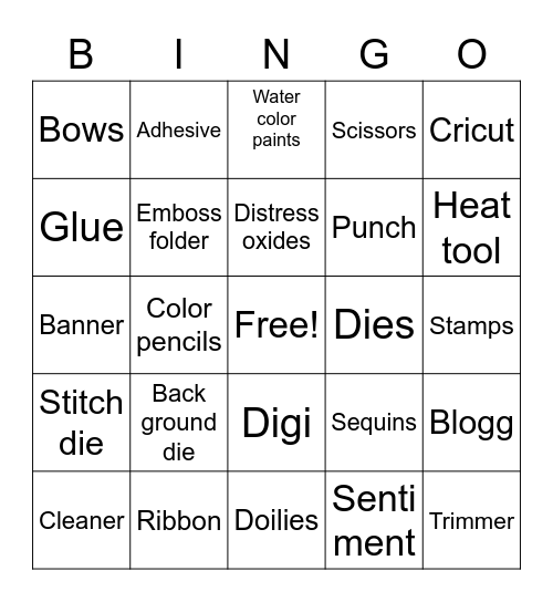 Our Little Crop Zoom Group Bingo Card