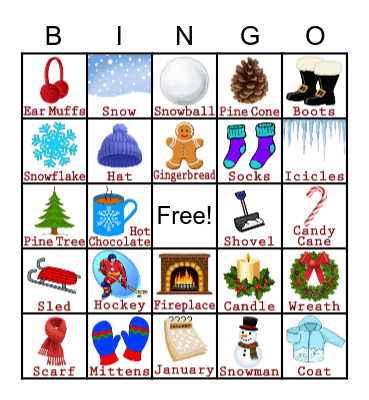 Winter Bingo Card