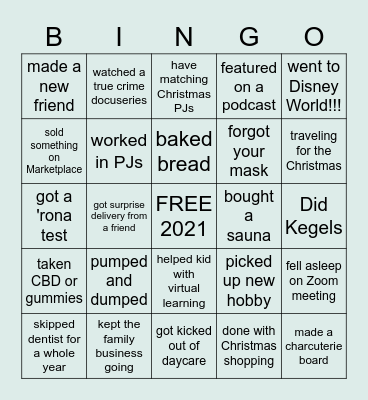2020 Group Therapy Game 2 Bingo Card