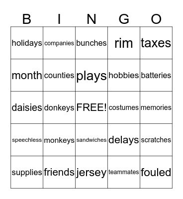 Dark Blue BINGO Card