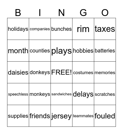 Dark Blue BINGO Card