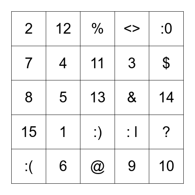 Los numeros y los colores Bingo Card