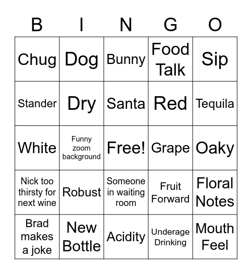 VERAWINO Bingo Card