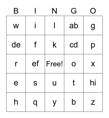 MUSICAL BINGO MADNESS Bingo Card