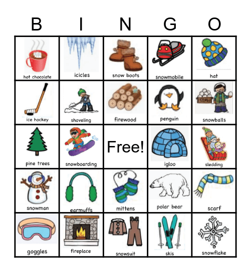 Winter Bingo Card